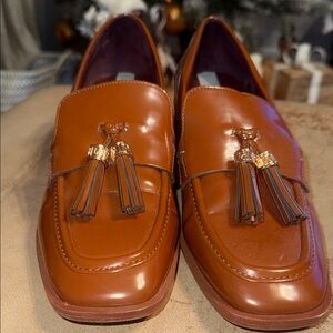 Franco Sarto Tan Tassel Loafers